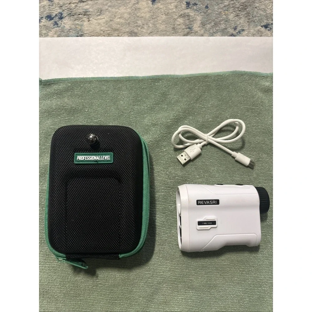 REVASRI NK-1000 Laser Rangefinder Golf Hunting USB-C Rechargeable White Compact